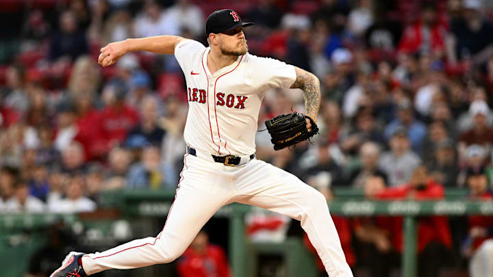 May 7, 2025; Boston, Massachusetts, USA; Boston Red Sox starting pitcher Tanner Houck (89) pitches against the Texas Rangers during the third inning at Fenway Park. Mandatory Credit: Brian Fluharty-Imagn Images May 7, 2025; Boston, Massachusetts, USA; Boston Red Sox starting pitcher Tanner Houck (89) pitches against the Texas Rangers during the third inning at Fenway Park. Mandatory Credit: Brian Fluharty-Imagn Images
