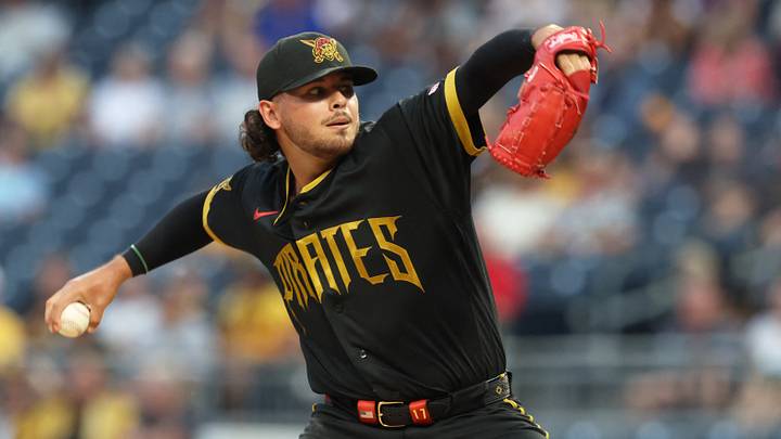 Sep 4, 2026; Pittsburgh, Pennsylvania, USA; Pittsburgh Pirates starting pitcher Jared Jones (17) delivers a pitch against the Los Angeles Angels during the first inning at PNC Park. Mandatory Credit: Charles LeClaire-Imagn Images Sep 4, 2026; Pittsburgh, Pennsylvania, USA; Pittsburgh Pirates starting pitcher Jared Jones (17) delivers a pitch against the Los Angeles Angels during the first inning at PNC Park. Mandatory Credit: Charles LeClaire-Imagn Images