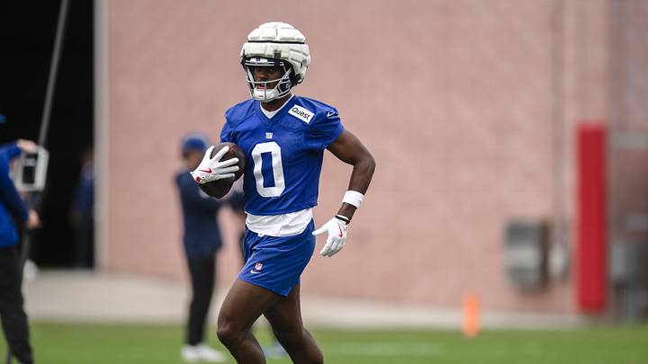 May 9, 2026; East Rutherford, NJ, USA; New York Giants wide receiver Malachi Fields (0) participates in a drill during rookie minicamp at Quest Diagnostics Training Center. Mandatory Credit: John Jones-Imagn Images May 9, 2026; East Rutherford, NJ, USA; New York Giants wide receiver Malachi Fields (0) participates in a drill during rookie minicamp at Quest Diagnostics Training Center. Mandatory Credit: John Jones-Imagn Images