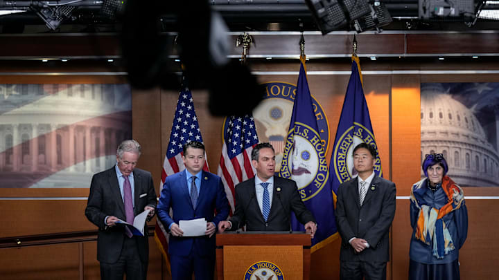 House Democratic Leadership Hold News Conference At Capitol