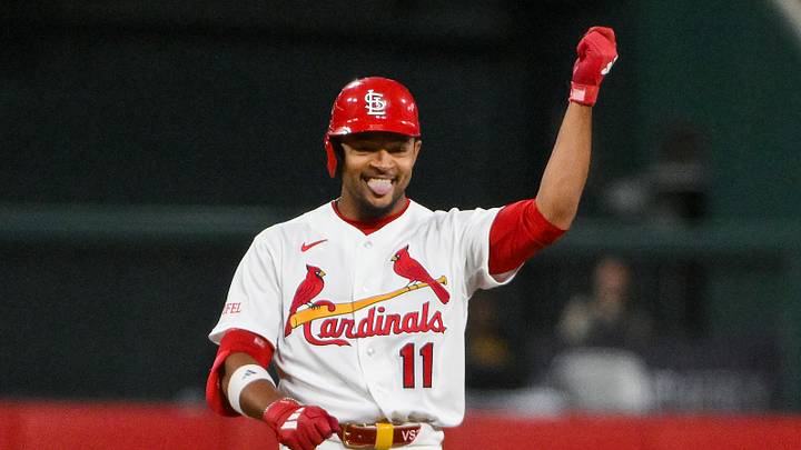 May 20, 2026; St. Louis, Missouri, USA; St. Louis Cardinals center fielder Victor Scott II (11) reacts after hitting a double against the Pittsburgh Pirates during the fifth inning at Busch Stadium. Mandatory Credit: Jeff Curry-Imagn Images May 20, 2026; St. Louis, Missouri, USA; St. Louis Cardinals center fielder Victor Scott II (11) reacts after hitting a double against the Pittsburgh Pirates during the fifth inning at Busch Stadium. Mandatory Credit: Jeff Curry-Imagn Images