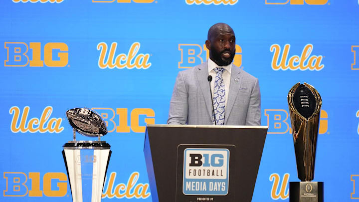 UCLA head coach DeShaun FosterMandatory Credit: Lucas Peltier-Imagn Images