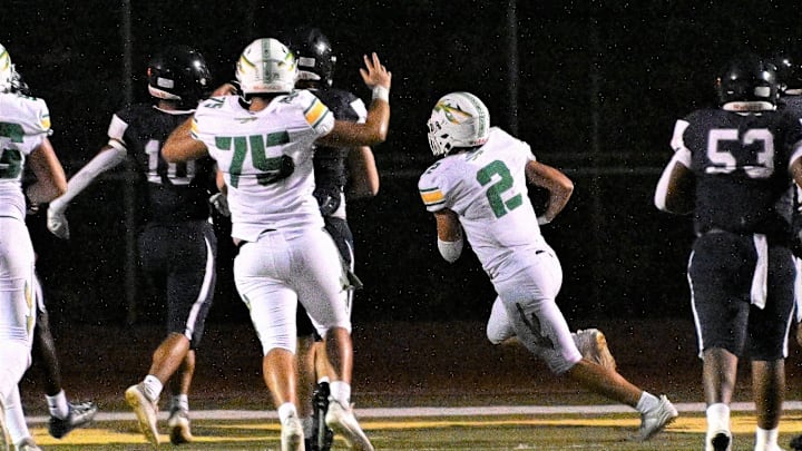 New South Carolina football commitment Preston Douglas scoring a touchdown for The Benjamin School