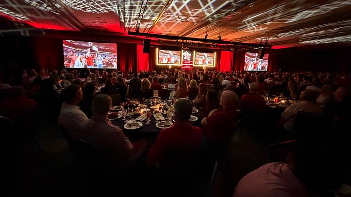 A Packed Galt House hotel for the Louisville football kickoff luncheon. A Packed Galt House hotel for the Louisville football kickoff luncheon.