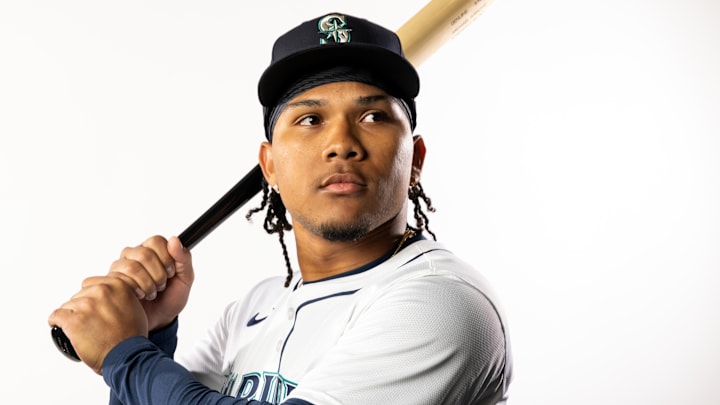 Seattle Mariners infielder Michael Arroyo poses for a portrait during media day Feb. 20 at Peoria Sports Complex.