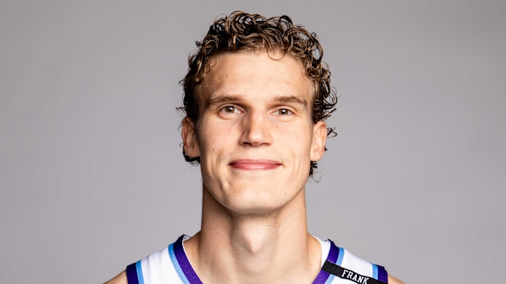 Sep 29, 2025; Salt Lake City, UT, USA; Utah Jazz forward Lauri Markkanen poses for a portrait during the Media Day at Redman Studios. Mandatory Credit: Utah Jazz via Imagn Images
