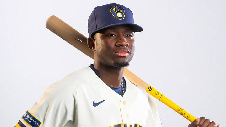Feb 20, 2026; Phoenix, AZ, USA; Milwaukee Brewers outfielder Luis Lara poses for a portrait during photo day at American Family Fields of Phoenix. Mandatory Credit: Mark J. Rebilas-Imagn Images Feb 20, 2026; Phoenix, AZ, USA; Milwaukee Brewers outfielder Luis Lara poses for a portrait during photo day at American Family Fields of Phoenix. Mandatory Credit: Mark J. Rebilas-Imagn Images