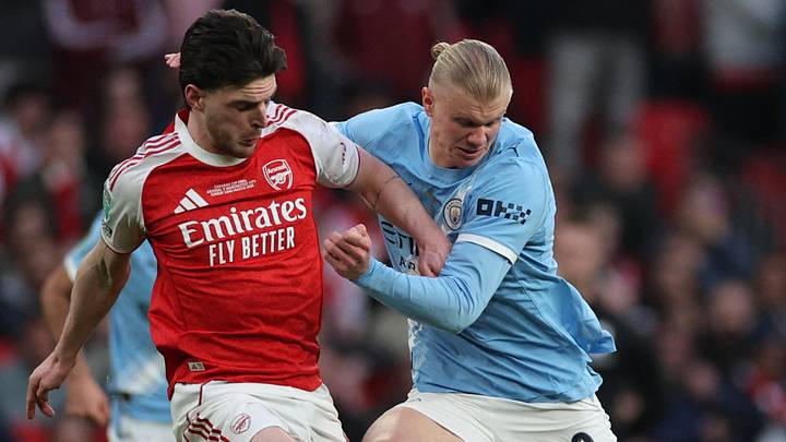 Declan Rice, Arsenal; Erling Haaland, Manchester City Declan Rice, Arsenal; Erling Haaland, Manchester City