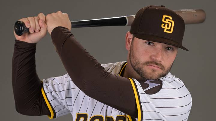 Feb 20, 2024; Peoria, AZ, USA; San Diego Padres Nate Mondou (43) during media photo day at the Peoria Sports Complex. Mandatory Credit: Jayne Kamin-Oncea-USA TODAY Sports Feb 20, 2024; Peoria, AZ, USA; San Diego Padres Nate Mondou (43) during media photo day at the Peoria Sports Complex. Mandatory Credit: Jayne Kamin-Oncea-USA TODAY Sports