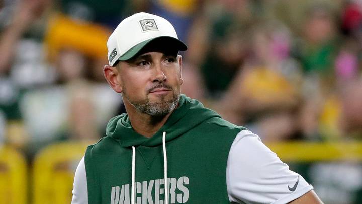 Green Bay Packers head coach Matt LaFleur during Green Bay Packers Family Night.