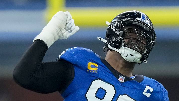 Indianapolis Colts defensive tackle DeForest Buckner (99) celebrates a play Indianapolis Colts defensive tackle DeForest Buckner (99) celebrates a play