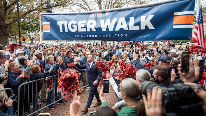 Alex Golesh was announced head coach of the Auburn Tigers on Sunday.