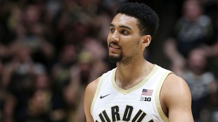 Purdue Boilermakers forward Trey Kaufman-Renn (4) smiles 