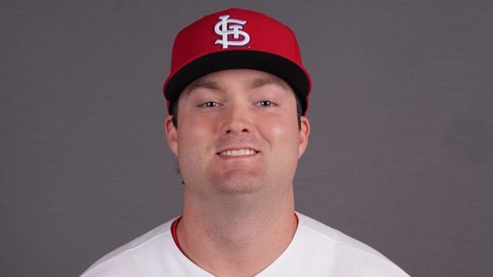 Feb 17, 2026; Jupiter, FL, USA;  St. Louis Cardinals infielder Blaze Jordan (84). Mandatory Credit: Jim Rassol-Imagn Images