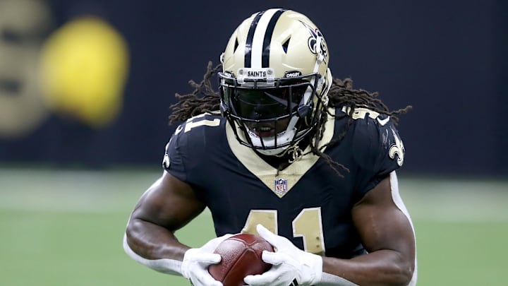 The health of Alvin Kamara will be a major factor in this weekend's game between the Saints and the Eagles. 