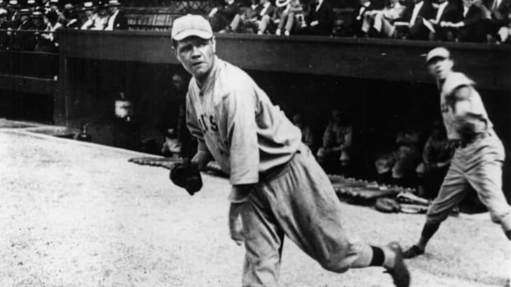 Babe Ruth Warming Up 1919