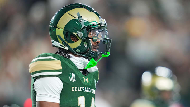 Nov 11, 2023; Fort Collins, Colorado, USA; Colorado State Rams wide receiver Tory Horton (14) walks the field during the first quarter against the San Diego State Aztecs at Sonny Lubick Field at Canvas Stadium. Nov 11, 2023; Fort Collins, Colorado, USA; Colorado State Rams wide receiver Tory Horton (14) walks the field during the first quarter against the San Diego State Aztecs at Sonny Lubick Field at Canvas Stadium.
