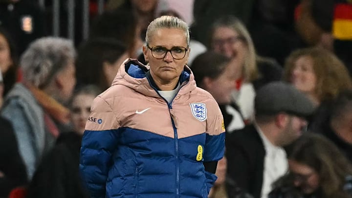 England manager Sarina Wiegman during the friendly against Germany on Friday night