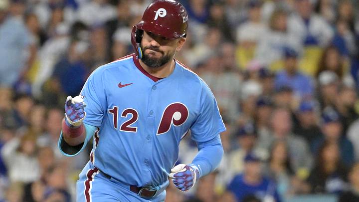 Philadelphia Phillies designated hitter Kyle Schwarber. Philadelphia Phillies designated hitter Kyle Schwarber.