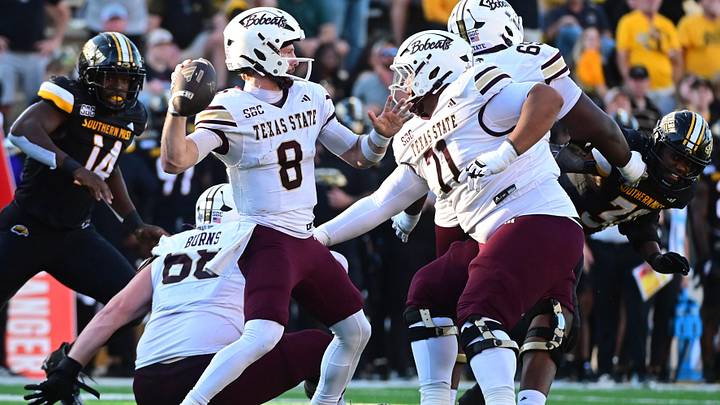 Texas State Bobcats quarterback Brad Jackson.