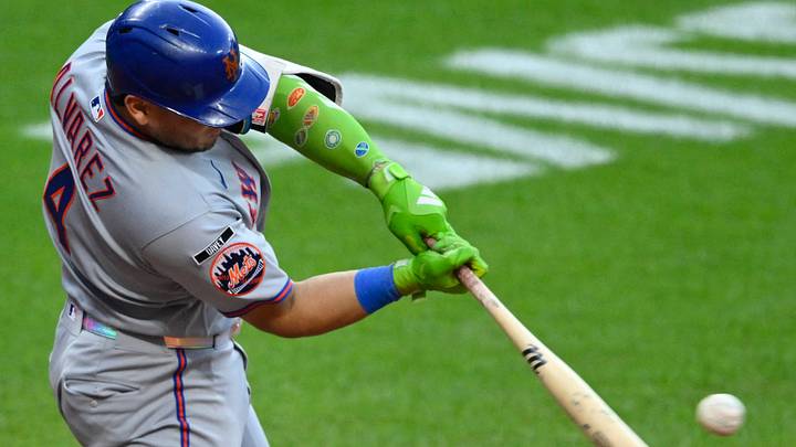 New York Mets catcher Francisco Alvarez. New York Mets catcher Francisco Alvarez.