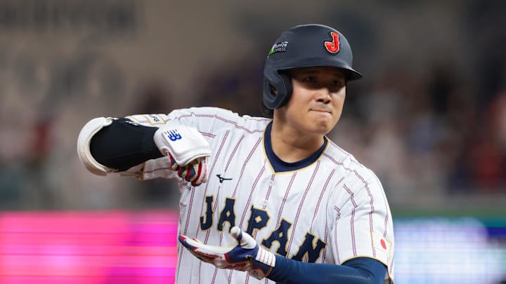 Shohei Ohtani got Japan on the board in the first.