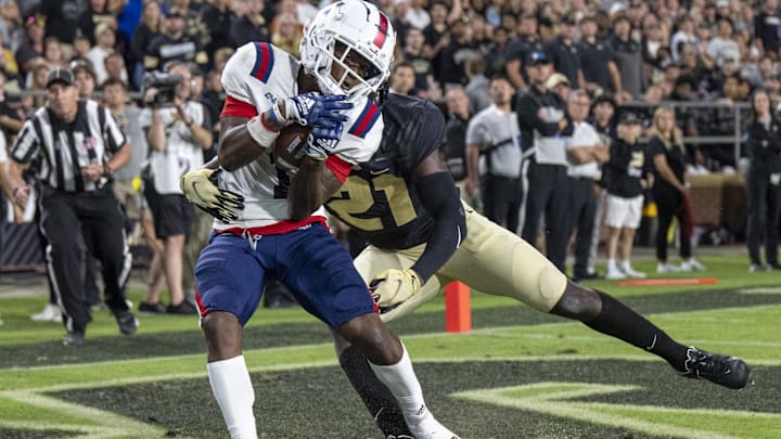 Sep 24, 2022; West Lafayette, Indiana, USA; Florida Atlantic Owls wide receiver LaJohntay Wester (1)