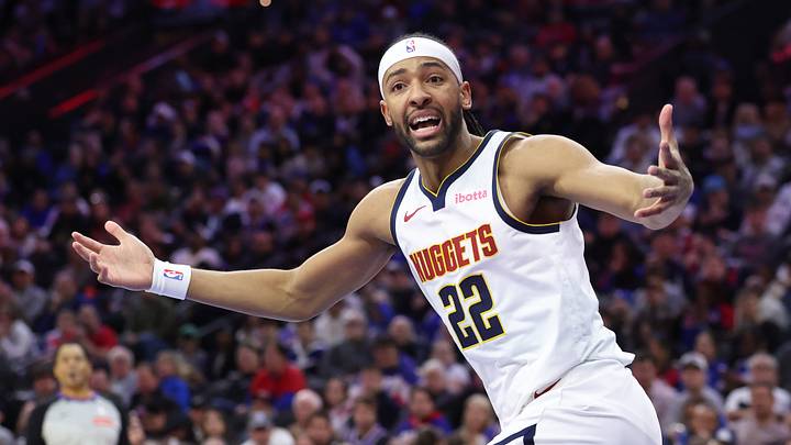 Jan 5, 2026; Philadelphia, Pennsylvania, USA; Denver Nuggets forward Zeke Nnaji (22) reacts to a play against the Philadelphia 76ers during the third quarter at Xfinity Mobile Arena. Mandatory Credit: Bill Streicher-Imagn Images Jan 5, 2026; Philadelphia, Pennsylvania, USA; Denver Nuggets forward Zeke Nnaji (22) reacts to a play against the Philadelphia 76ers during the third quarter at Xfinity Mobile Arena. Mandatory Credit: Bill Streicher-Imagn Images