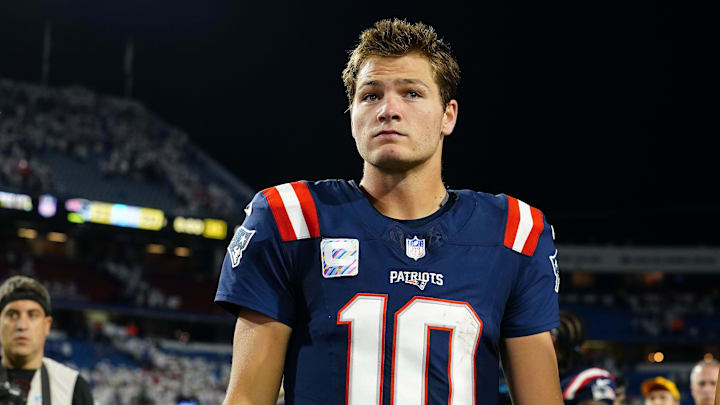 Drake Maye helped New England pull off a stunning Sunday night upset in Buffalo. 