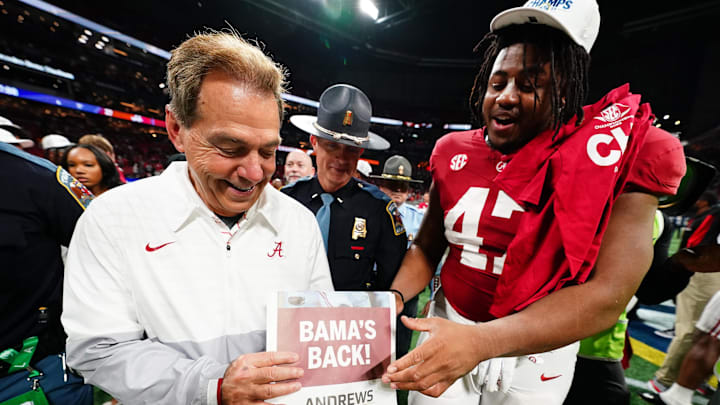 Alabama Crimson Tide head coach Nick Saban
