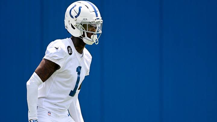 Jun 10, 2026; Indianapolis, IN, USA; Indianapolis Colts cornerback Sauce Gardner (1) looks on during minicamp at Indiana Farm Bureau Football Center. Mandatory Credit: Robert Goddin-Imagn Images Jun 10, 2026; Indianapolis, IN, USA; Indianapolis Colts cornerback Sauce Gardner (1) looks on during minicamp at Indiana Farm Bureau Football Center. Mandatory Credit: Robert Goddin-Imagn Images