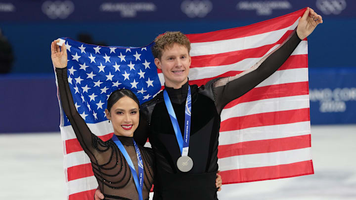 Madison Chock and Evan Bates won the silver medal in ice dancing.