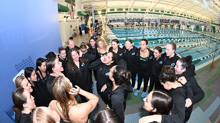 Tulane Swimming and Diving Doing a Call Out at the Phill Hansel Invitational