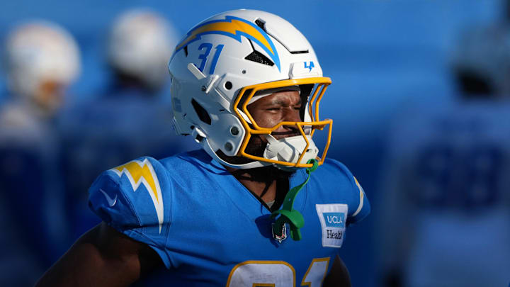 Los Angeles Chargers cornerback Trikweze Bridges during training camp at The Bolt