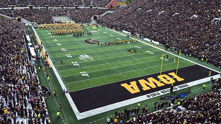 Oct 25, 2025; Iowa City, Iowa, USA; A general view of Kinnick Stadium before the game between the Iowa Hawkeyes and the Minnesota Golden Gophers. Mandatory Credit: Jeffrey Becker-Imagn Images