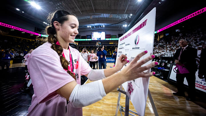 Katie Quick of Ankeny Christian is one of the top Iowa high school softball players in Class 1A.