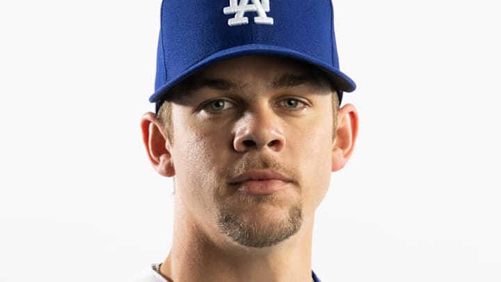 Feb 19, 2026; Glendale, AZ, USA; Los Angeles Dodgers pitcher Gavin Stone poses for a portrait during photo day at Camelback Ranch. Mandatory Credit: Mark J. Rebilas-Imagn Images Feb 19, 2026; Glendale, AZ, USA; Los Angeles Dodgers pitcher Gavin Stone poses for a portrait during photo day at Camelback Ranch. Mandatory Credit: Mark J. Rebilas-Imagn Images