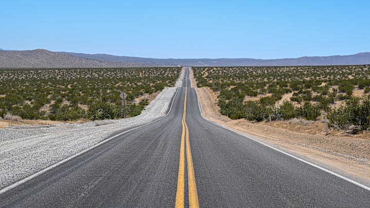 Scenic roads near Death Valley in California