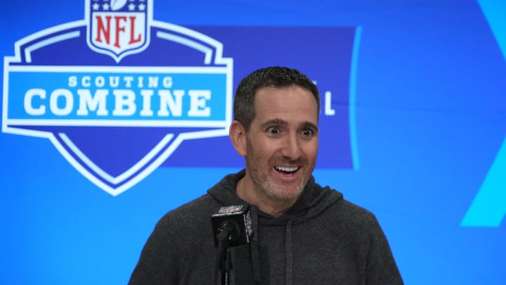 Feb 27, 2024; Indianapolis, IN, USA; Philadelphia Eagles general manager Howie Roseman during the