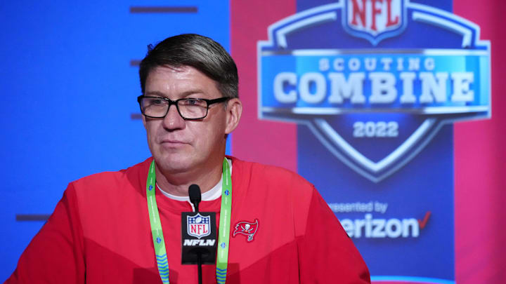 Tampa Bay Buccaneers general manager Jason Licht during the NFL Combine at the Indiana Convention Center.