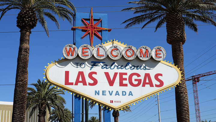 Sep 22, 2024; Paradise, Nevada, USA; The Welcome to Fabulous Las Vegas sign. Mandatory Credit: Kirby Lee-Imagn Images