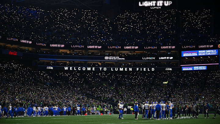 Jan 25, 2026; Seattle, WA, USA; General view during the second half in the 2026 NFC Championship Game between the Seattle Seahawks and the Los Angeles Rams at Lumen Field. Jan 25, 2026; Seattle, WA, USA; General view during the second half in the 2026 NFC Championship Game between the Seattle Seahawks and the Los Angeles Rams at Lumen Field.