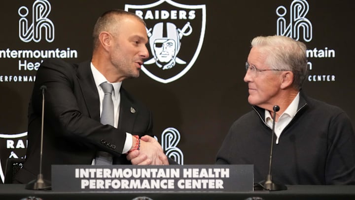 John Spytek and Pete Carroll were both hired by the Raiders this offseason John Spytek and Pete Carroll were both hired by the Raiders this offseason