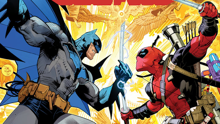 Cover to Batman/Deadpool #1 by Dan Mora, publishing in November. Image courtesy DC Comics