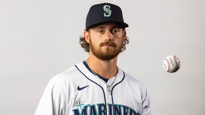 Seattle Mariners pitcher Reid VanScoter poses for a portrait during photo day Feb. 20 at Peoria Sports Complex.