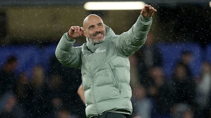 Enzo Maresca celebrated a thumping win. Enzo Maresca celebrated a thumping win.