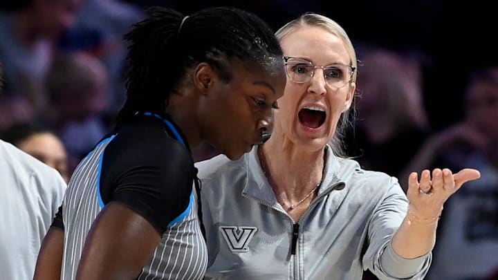 Vanderbilt head coach Shea Ralph agues a foul call with an official during an NCAA college basketball game against Kentucky Sunday, Jan. 5, 2025, in Nashville, Tenn.