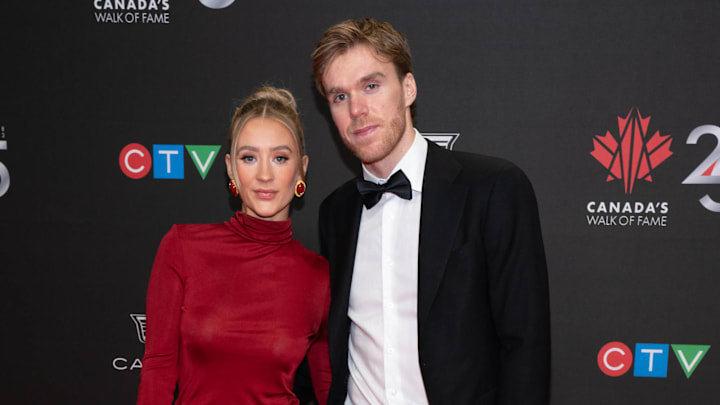 Lauren Kyle and NHL superstar Connor McDavid attend Canada's Walk of Fame Gala in Toronto. 