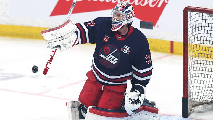 Winnipeg Jets goaltender Connor Hellebuyck Winnipeg Jets goaltender Connor Hellebuyck