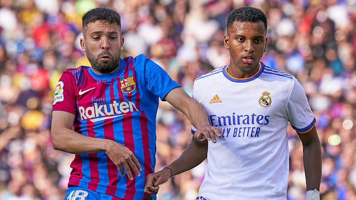 Jordi Alba y Rodrygo, FC Barcelona vs Real Madrid Jordi Alba y Rodrygo, FC Barcelona vs Real Madrid